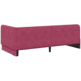  Kutni okvir kreveta Vinska crvena 100 x 200 cm Baršun | shoptok.hr