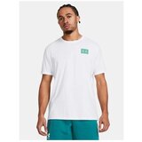 Under Armour UA Color Block Logo Left Chest SS Shirt, White/Sonic Yellow - XL, (21576503) | Shoptok.si