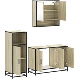  3-dijelni set kupaonskog namještaja boja hrasta sonome drveni | shoptok.hr