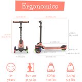 Chillafish Trotinet Scotti Glow 2 sa 3 svetleća točka do 50kg roze | Eponuda.com