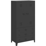  Industrijski ormar crni 90 x 50 x 180 cm metalni | Eponuda.ba