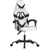  Vrtljiv gaming stol belo in črno umetno usnje, (21377791) | Shoptok.si