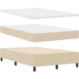  Box Spring postelja z vzmetnico in klopjo kremne barve 120x200 cm tkanina, (22080940) | Shoptok.si
