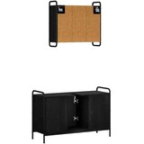  Set ormarića za kupaonicu 2 kom. Crni hrast 65 5 x 34 x 61 cm - Crni hrast Kuhinjska elemenata (1 vrata i 2 police) + viseći orm | shoptok.hr