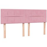 Box spring postelja z vzmetnico roza 160x220 cm žamet, (21792396) | Shoptok.si
