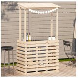 vidaXL Zunanja barska miza s streho 112,5x57x195,5 cm trden les Cene