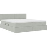  Krevet s LED trakama Svijetlo siva 200 x 200 cm Baršun | shoptok.hr