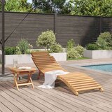  Ležaljka 2 pcs Smeđa Čvrsto teak drvo - 1 sa stolom 184 x 55 x 59 cm | shoptok.hr