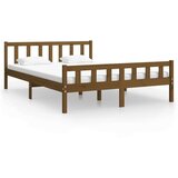  Posteljni okvir medeno rjav iz trdnega lesa 150x200 cm 5FT, (20646958) | Shoptok.si