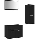 Furnova Komplet pohištva za kopalnico črn inženirski les, (21945788) | Shoptok.si
