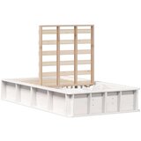  Konstrukcija postelje Bela 75 x 190 cm Masivno borovo les, (5000121588) | Shoptok.si