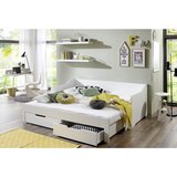 XORA POSTELJA 90/180 cm x 200 cm , leseni material bela | Shoptok.si