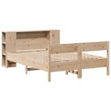 vidaXL Knjižna postelja brez vzmetnice 120x190 cm trdna borovina | Shoptok.si