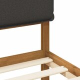  Krevetni okvir s tapiciranim uzglavljem Prirodna i tamnosiva - Prirodna i tamnosiva 80 x 200 cm | shoptok.hr