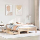 vidaXL Okvir kreveta bez madraca 140 x 200 cm od masivne borovine | shoptok.hr