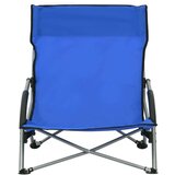  Zložljivi stoli za na plažo 2 kosa modro blago, (20804205) | Shoptok.si
