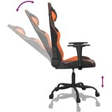  Igraća stolica crno-narančasta od umjetne kože | shoptok.hr