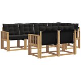 vidaXL Zunanja garnitura za sedenje z blazino 7 pcs Bela in črna, (5000269815) | Shoptok.si
