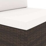  Modularni dvosjed od poliratana smeđi | shoptok.hr