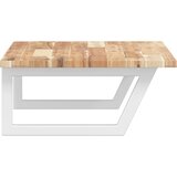  Zidna polica za umivaonik od čelika i masivnog bagremovog drva Smeđa 100 x 50 x 2 cm | shoptok.hr