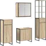  Komplet pohištva za kopalnico Sonoma hrast Konstruiran les, (5000092913) | Shoptok.si