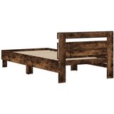  Okvir za krevet s uzglavljem i LED svjetlima boja hrasta Smeđa 100 x 200 cm | shoptok.hr