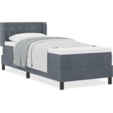 Box Spring Krevet s Madracem Tamno Siva 80x200 cm Baršun | shoptok.hr