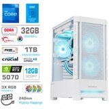 MEGA Računalnik MT S8 i7-12700KF/RTX5070/32GB/1TB/750W/Brez OS/bela RGB + Estetski napajalni kabli [Svetlo modra / Bela], (5000329467) Cene