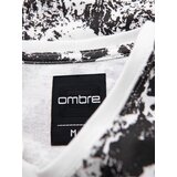 Ombre Men's patterned cotton short sleeve T-shirt - white and black | Shoptok.si