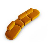 Milo Casa Gorčično rumena žametna sedežna garnitura levi kot 428 cm Paolo – | Shoptok.si