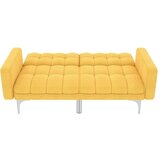 vidaXL kauč na razvlačenje od tkanine žuti | shoptok.hr