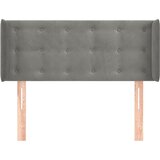  Uzglavlje s ušima svjetlosivo 93x16x78/88 cm baršunasto | shoptok.hr