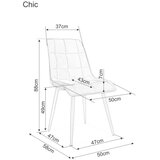  Stolica CHIC - svijetlo siva | shoptok.hr