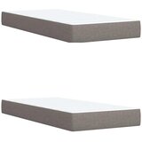  Krevet s oprugama i madracem smeđesivi 200x200 cm od tkanine | shoptok.hr