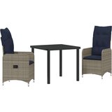  Komplet za jedilnico v vrtu 3 pcs Siva poli ratan, (5000045528) | Shoptok.si