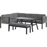 Ambia Garden jedilna lounge garnitura tkanina aluminij | Shoptok.si