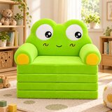  Dečija rasklopiva plišana foteljica 2u1 Happy Frog zelena - 4 sloja ( KLK2694-HFZ ) | Eponuda.com