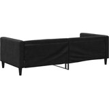  Dnevni krevet crni 90 x 200 cm od tkanine | shoptok.hr