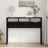 vidaXL konzolna miza Črn hrast Les 105 x 30 x 80 cm Črna konzolna miza | Shoptok.si