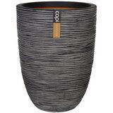 Capi Vaza Nature Rib elegantna nizka 46x58 cm antracitna Cene