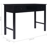  Pisaći stol crni 110 x 45 x 76 cm drveni | Eponuda.com