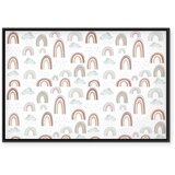  Slika - Rainbows After the Storm - Rainbows of Various Sizes in Pastel Hues Among Rain Clouds in a Gray-Blue Shade 60x40 U crnom | shoptok.hr