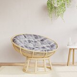  Okrugli jastuk sivog kariranog uzorka Ø 100 x 11 cm Oxford tkanina | shoptok.hr