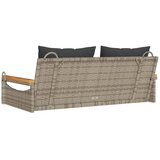  Klupa za ljuljanje s jastucima siva 109x62x40 cm od poliratana | shoptok.hr