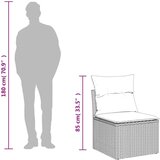  5-dijelna vrtna garnitura s jastucima svijetlosiva poliratan | shoptok.hr