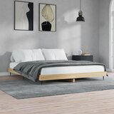 Maison Chic Posteljni okvir - Dvoposteljna postelja - Zakonska postelja brez vzmetnice hrast 180x200 cm inženirski les-J3912, (21771628) | Shoptok.si