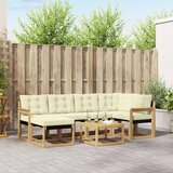  Set vanjskih sofa 7 kom. Bijela i krem | shoptok.hr