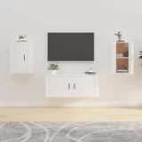 vidaXL Stenska TV omarica 2 kosa visok sijaj bela 40x34,5x60 cm