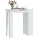 vidaXL Barska miza s policami bela 102x50x103,5 cm iverna plošča | Shoptok.si