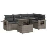 Maison Chic Seti vrtnega pohištva - Vrtna garnitura - Vrtni pohištvo set 6-delna z blazinami siv poli ratan, (21808216) | Shoptok.si
